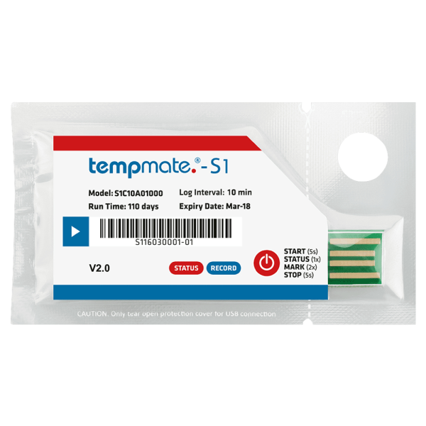 Tempmate S1V2 data logger